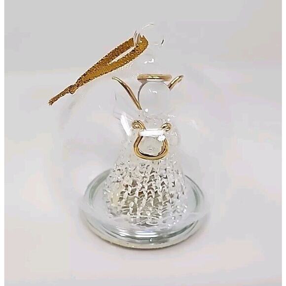 Sorelle Angel Spun Glass Globe Ornament LED Light in Set of 3 Ornaments X-E - Picture 5 of 16